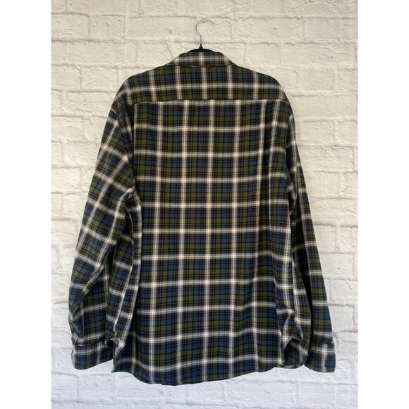 Pendleton WOOLENMILLS Wool Flannel Shirt Size XXL  PLAID BLUE/GREEN - Picture 7 of 16